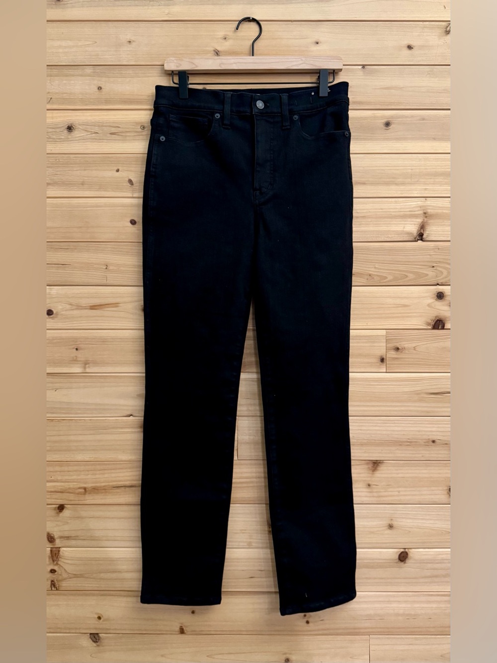 Madewell Size 29/8 Black Stovepipe Slim Straight Denim Jeans